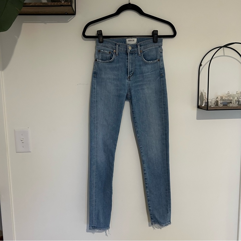 Agolde Sophie High Rise‎ Light Wash Skinny Jeans Size 24